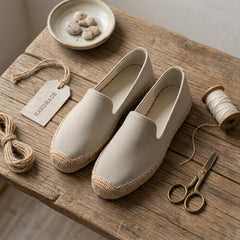 Vintage Woven Straw Espadrille Flats