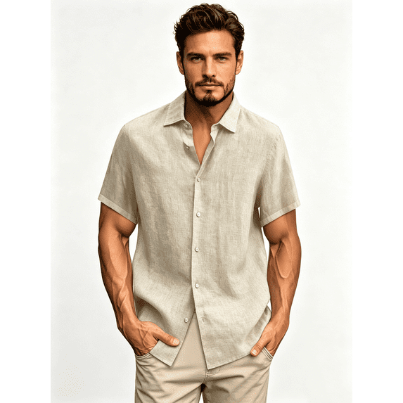 Men Stylish Turndown Collar Oversized Blouses