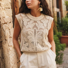 Crochet Cotton Racerback Tank Top