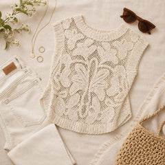 Crochet Cotton Racerback Tank Top